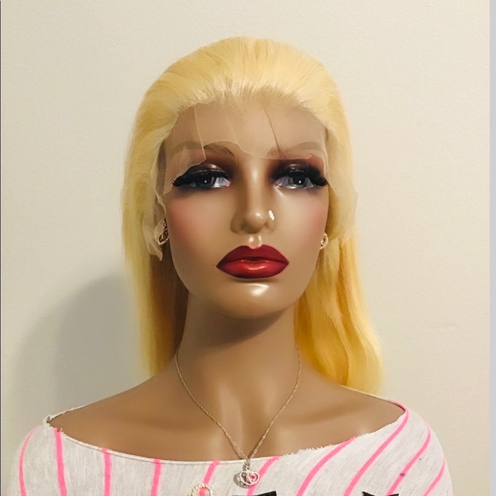 Mines Diamond 613 13x4 Blonde Lace Wig Straight Human Hair Brazilian for Woman